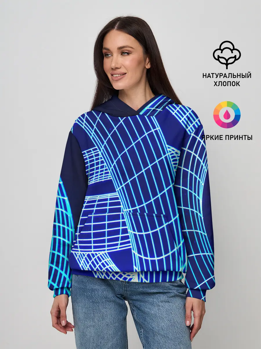 Женское худи / НЕОНОВАЯ СПИРАЛЬ