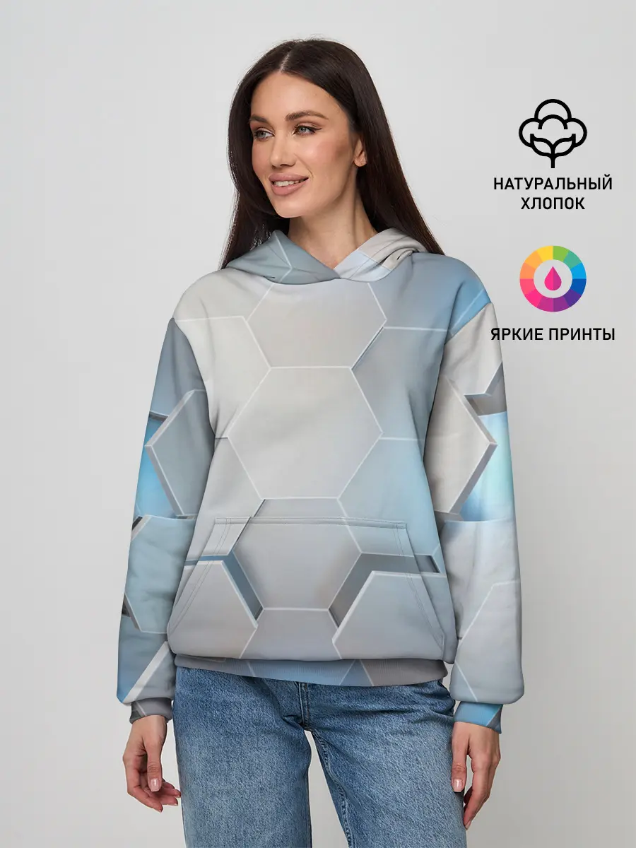 Женское худи / 3D соты