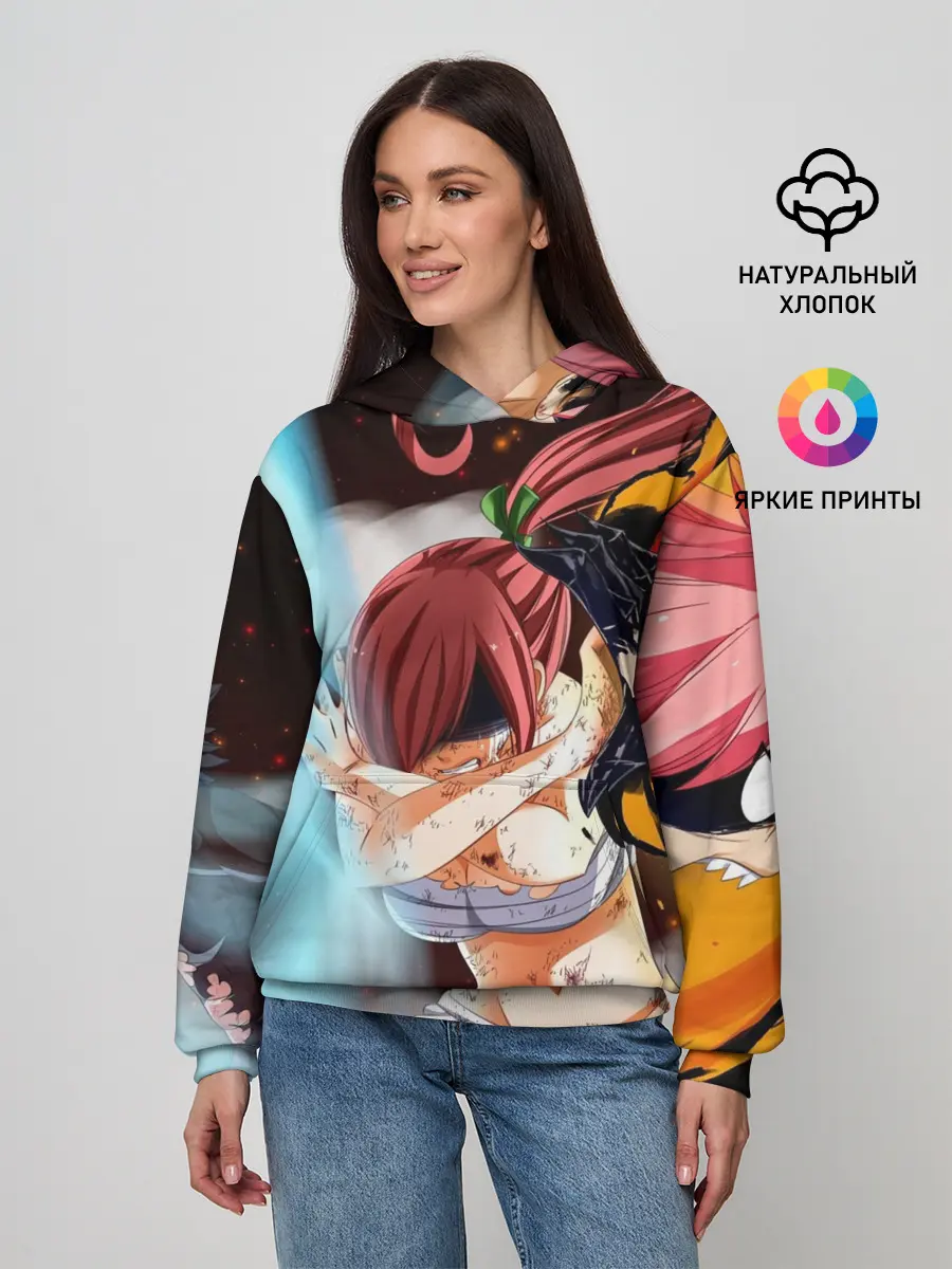 Женское худи / Нацу и Грей против Эльзы