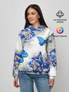 Женское худи / Butterfly | Blue White