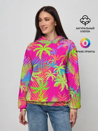 Женское худи / ПАЛЬМЫ / ТРОПИКИ