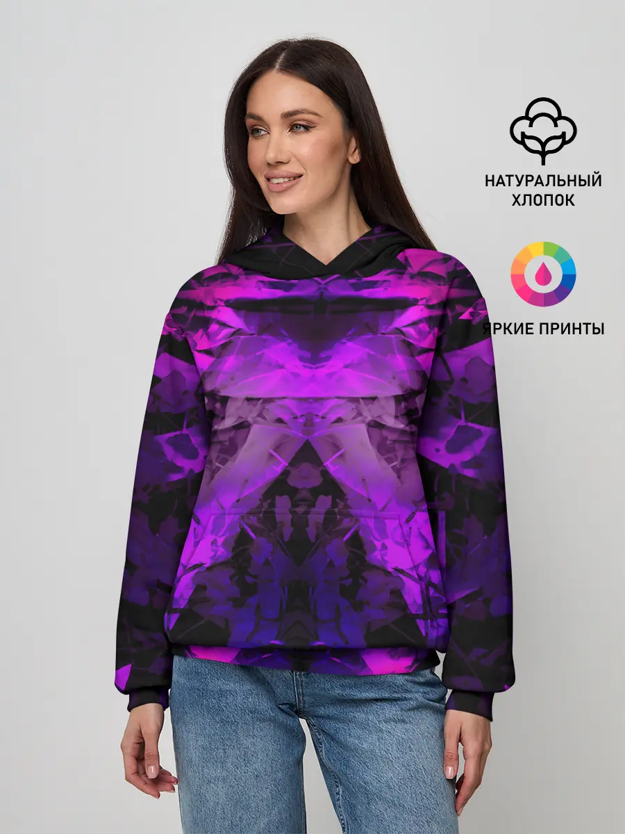 Женское худи / абстракция,пришелиц,космос,100