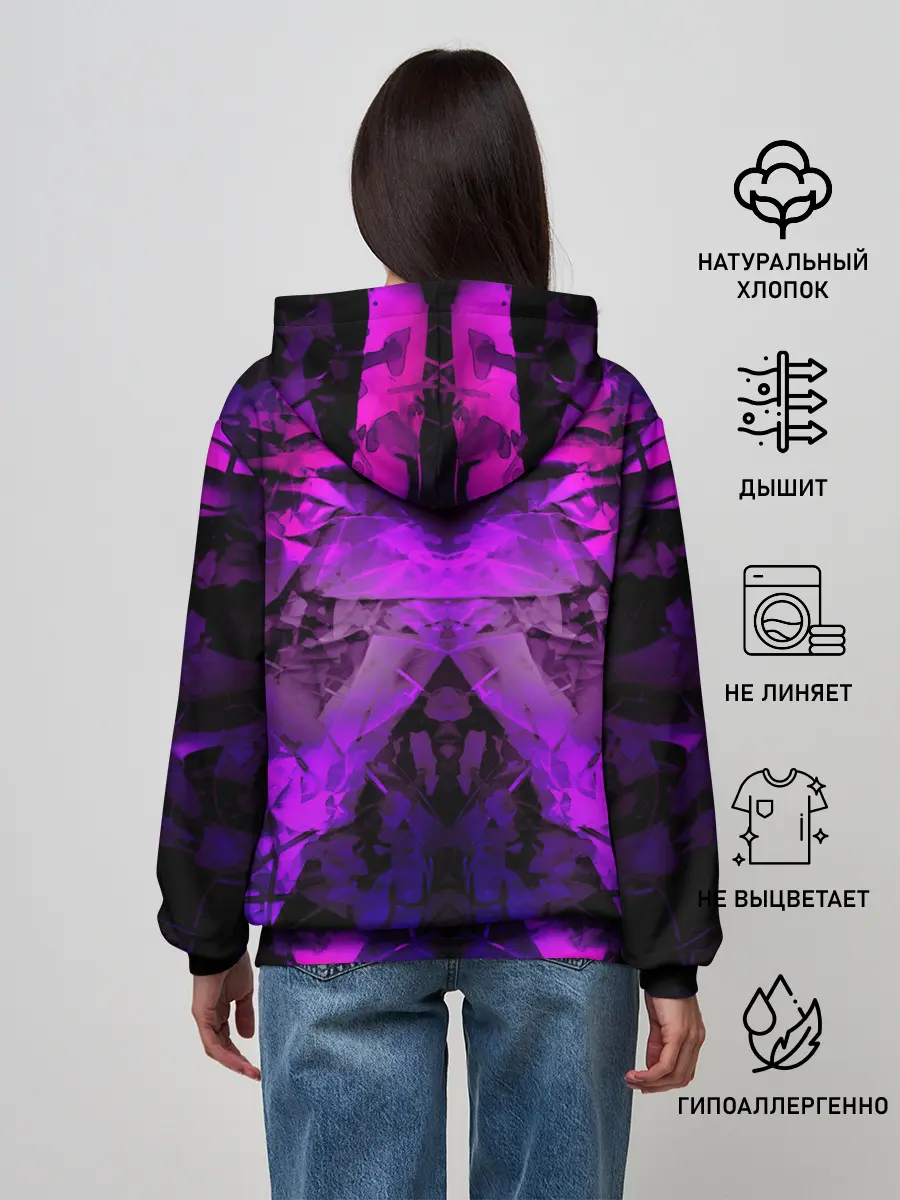 Женское худи / абстракция,пришелиц,космос,100