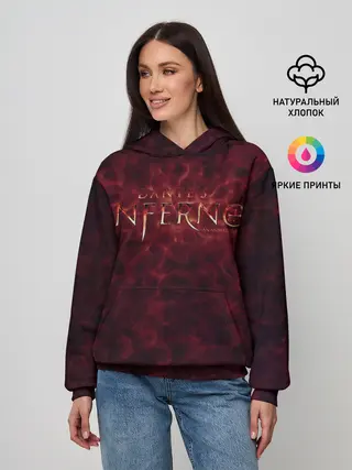 Женское худи / Ад Данте. Лого в огне
