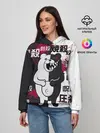 Женское худи / monokuma с пупком и иероглифами