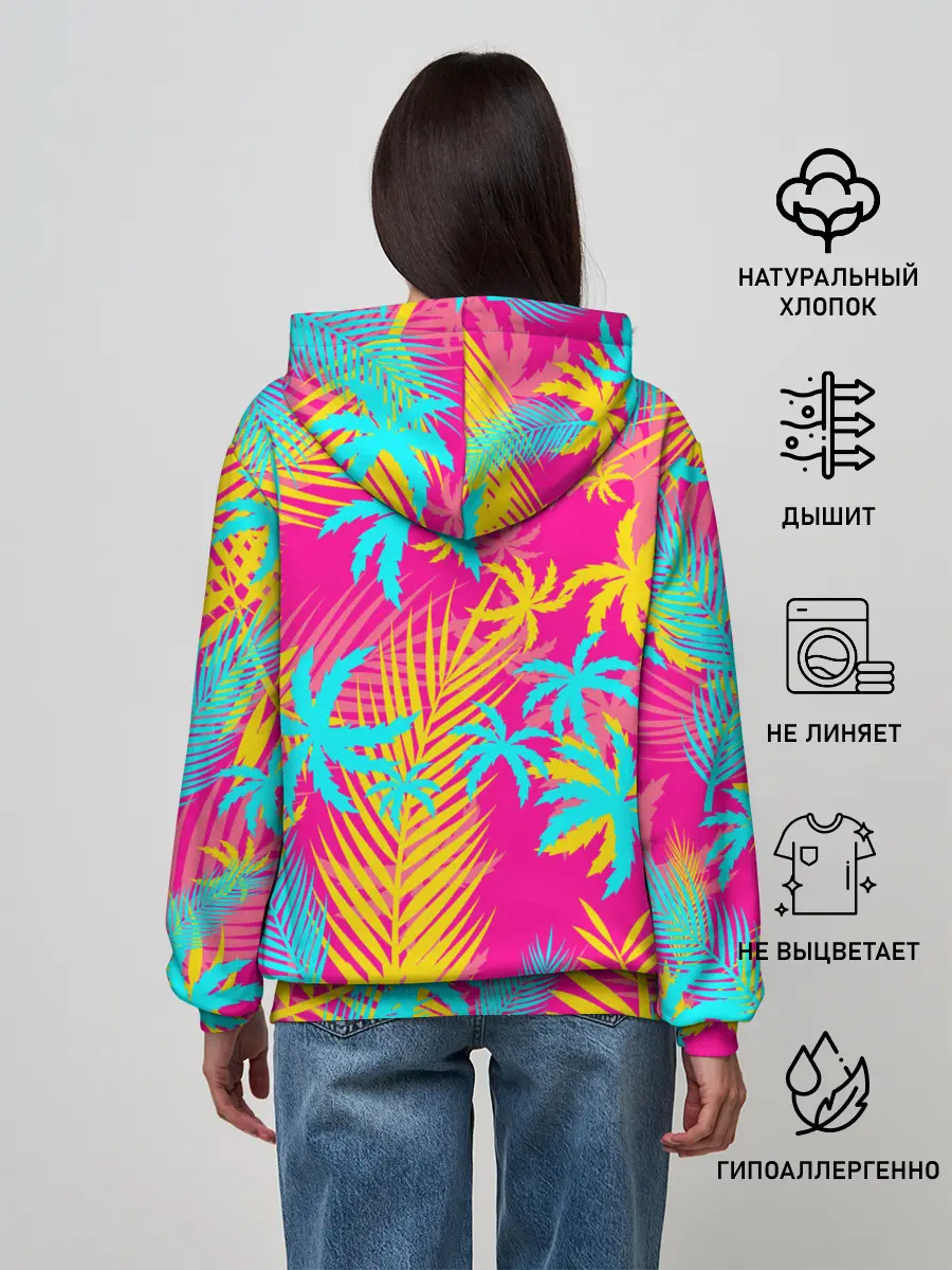 Женское худи / НЕОНОВЫЕ ПАЛЬМЫ / НЕОН / NEON