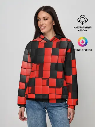 Женское худи / КУБИКИ 3D