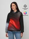 Женское худи / BLACK RED WAVES | АБСТРАКЦИЯ
