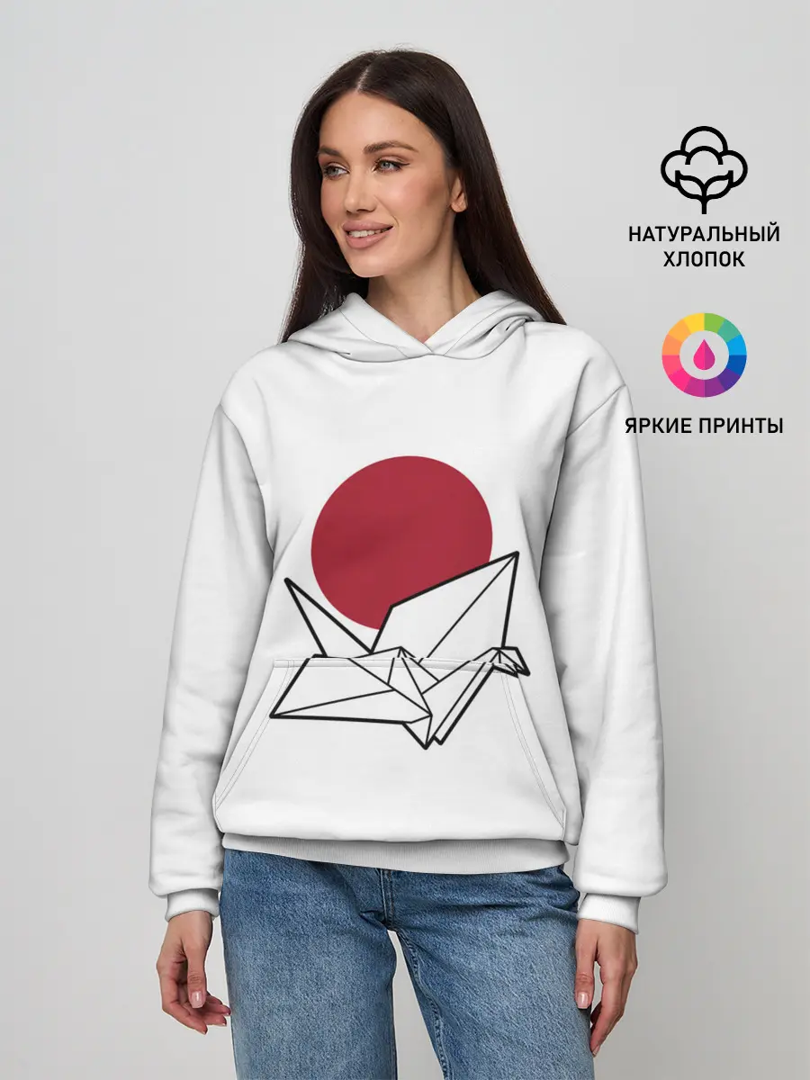 Женское худи / БУМАЖНЫЙ ЖУРАВЛЬ | PAPER CRANE