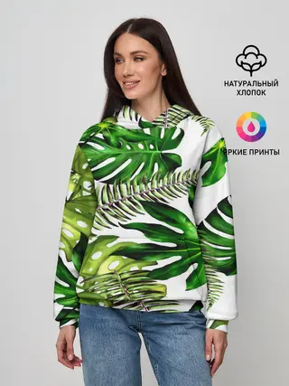 Женское худи / ГАВАЙСКИЕ ЛИСТЬЯ