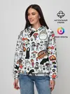 Женское худи / Персонажи Миядзаки паттерн