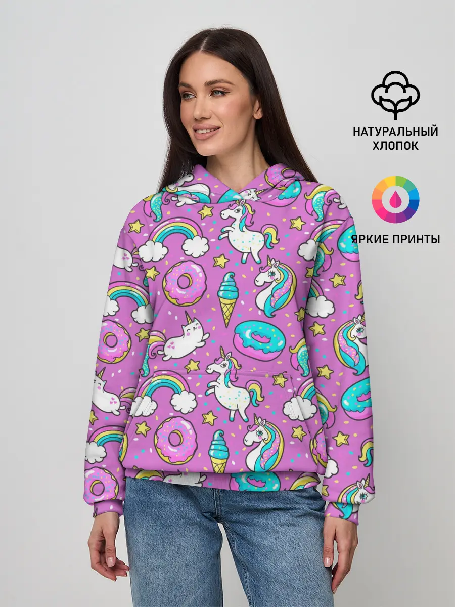 Женское худи / Pink unicorn