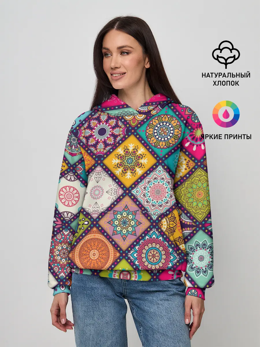 Женское худи / Узоры мандалы