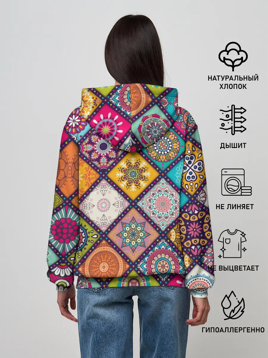 Женское худи / Узоры мандалы