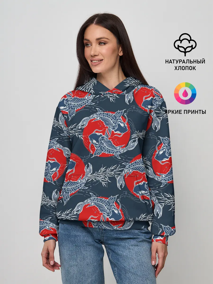 Женское худи / Japanese carp