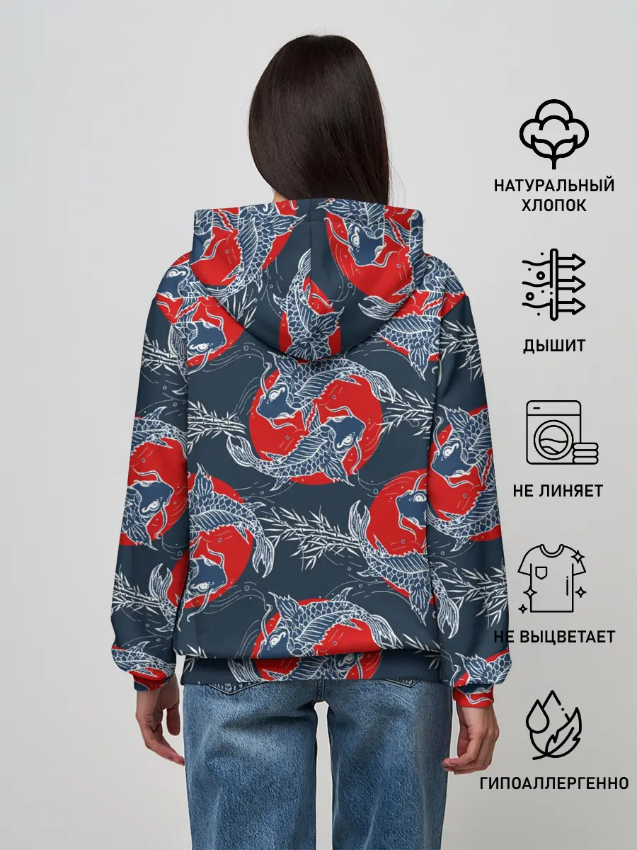 Женское худи / Japanese carp