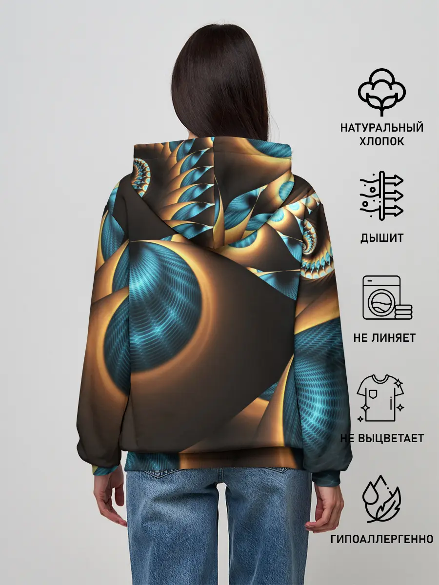 Женское худи / 3D FRACTAL