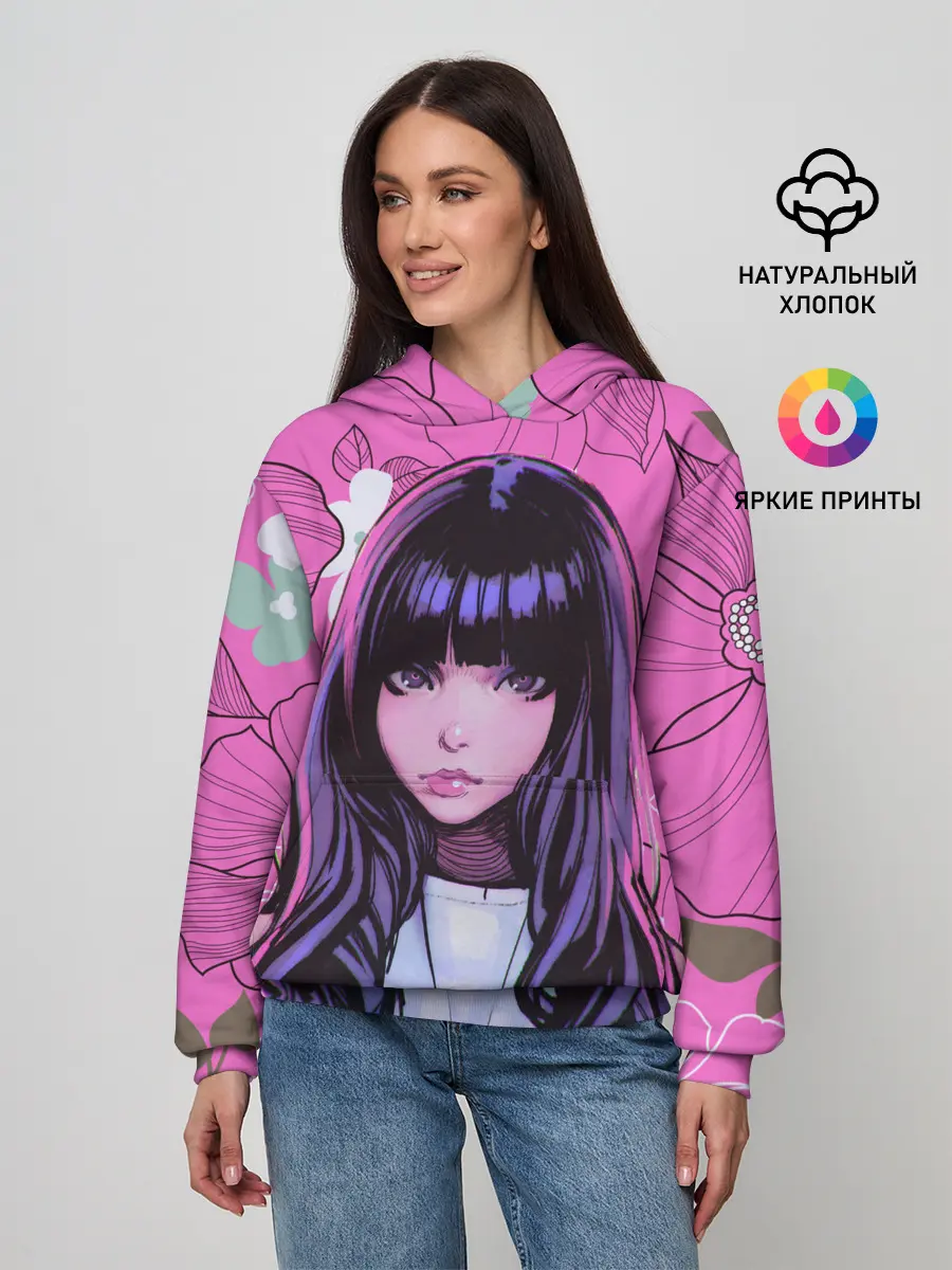 Женское худи / Аниме Цветочная Тян