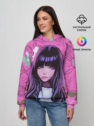 Женское худи / Аниме Цветочная Тян