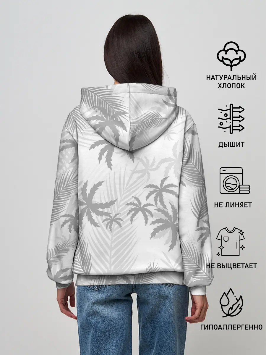 Женское худи / ПАЛЬМЫ | ЛЕТО | TROPICAL