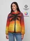 Женское худи / ТРОПИЧЕСКИЕ ПАЛЬМЫ.