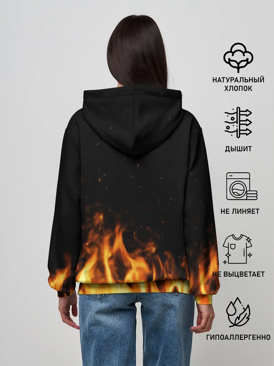 Женское худи / Огонь