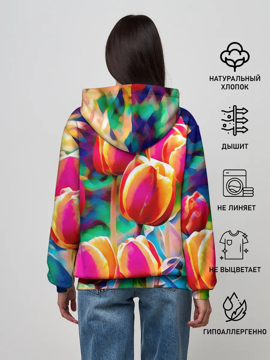 Женское худи / Тюльпаны