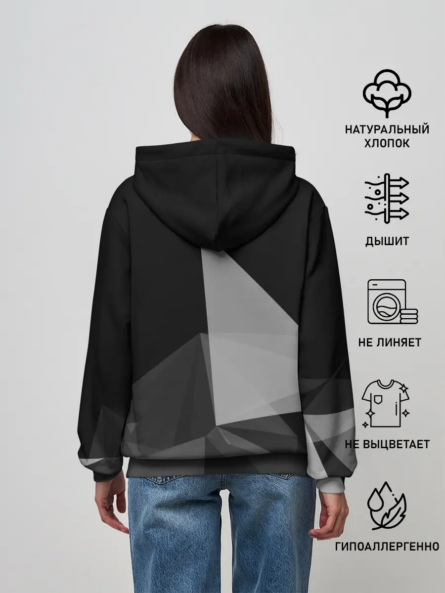 Женское худи / Camo - Black & White