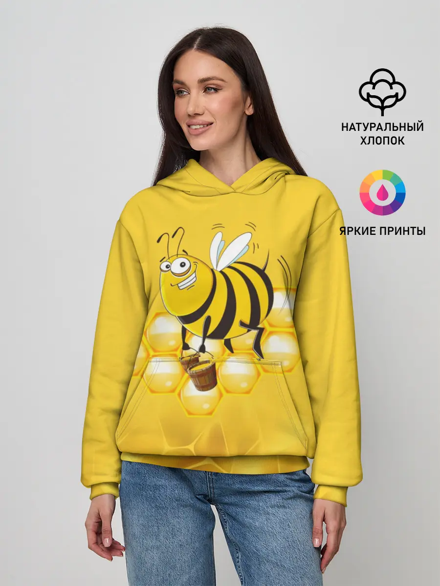 Женское худи / Лето. Пчелы. Мед
