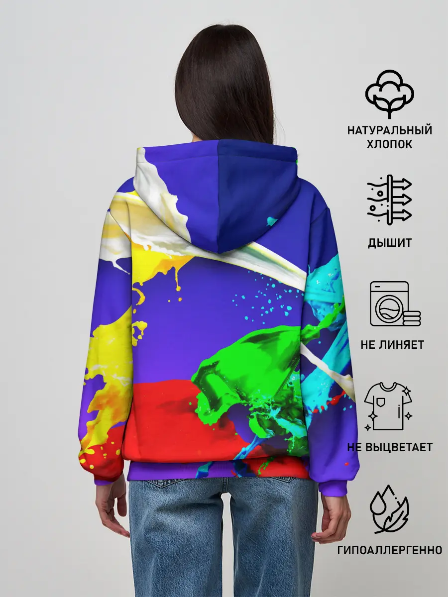 Женское худи / НЕОНОВЫЙ КРАСКИ