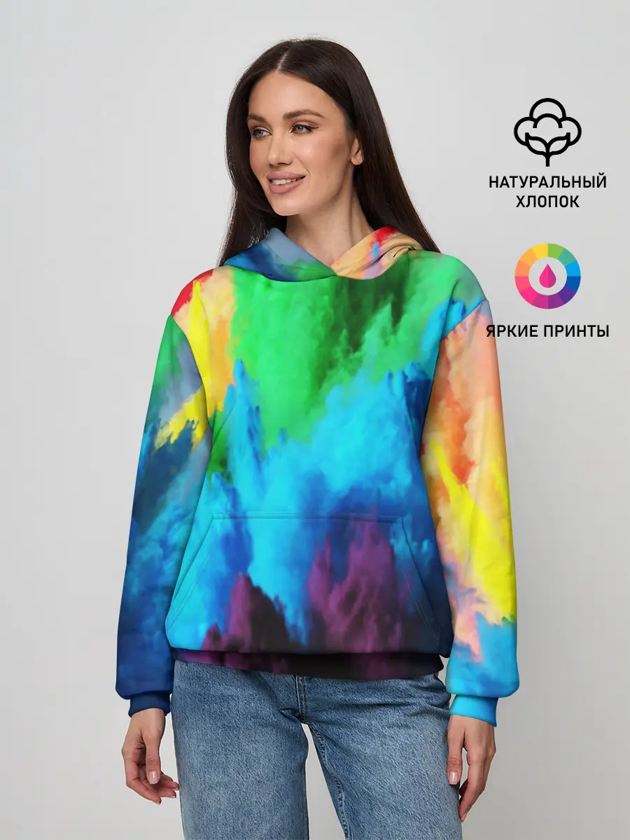 Женское худи / РАЗНОЦВЕТНЫЕ КРАСКИ
