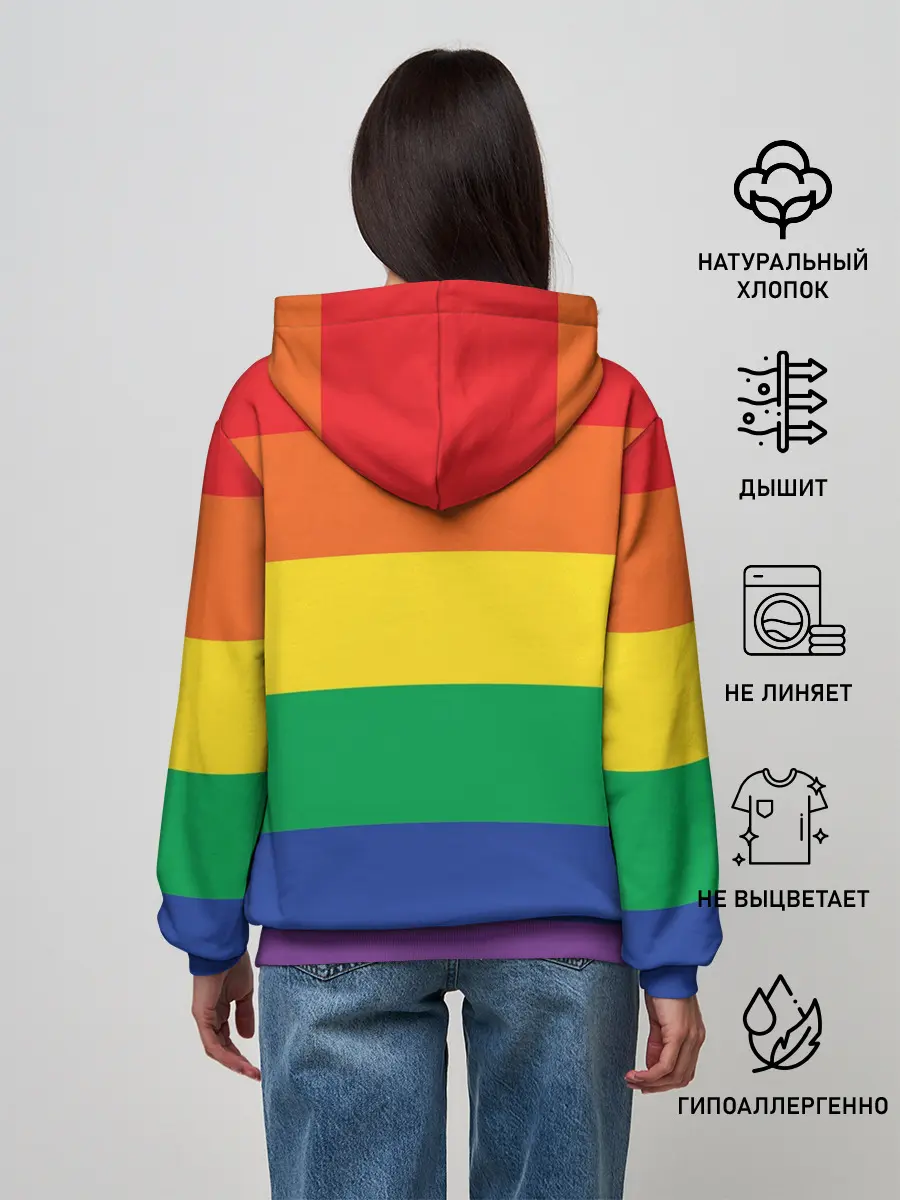 Женское худи / Радуга