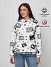 Женское худи / Котики | ЧБ