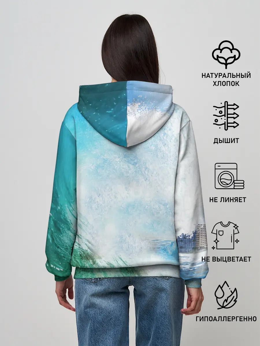 Женское худи / Тираннозавр REX | Серфинг