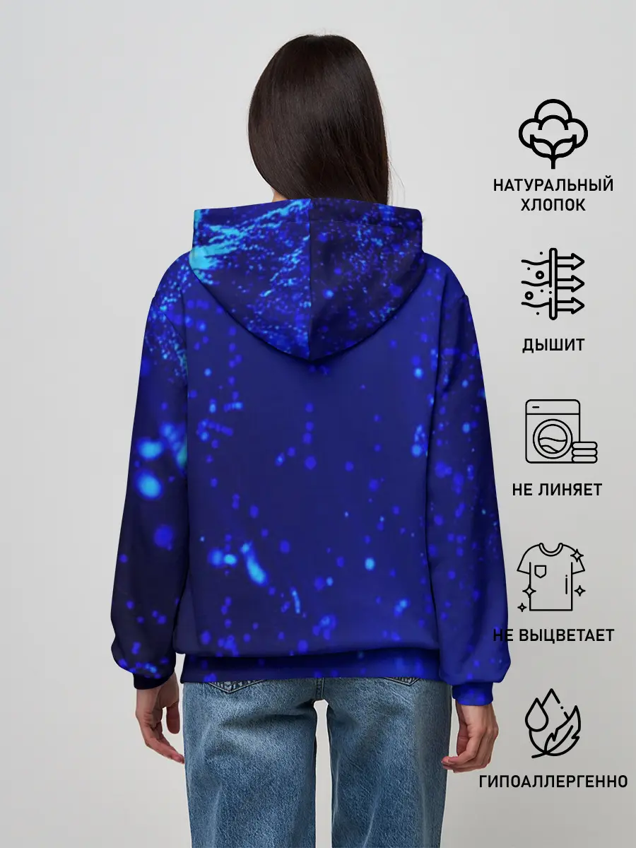 Женское худи / Котик под Дождем