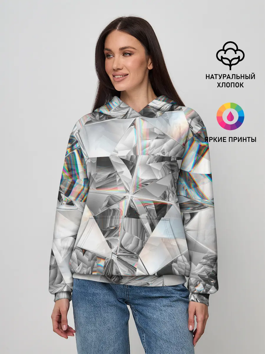 Женское худи / зеркальный калейдоскоп