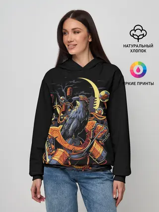 Женское худи / ВОРОН СТИМПАНК