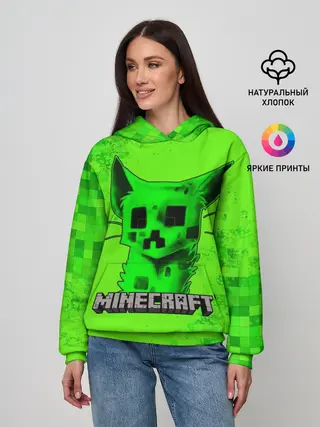 Женское худи / MINECRAFT CREEPER CAT