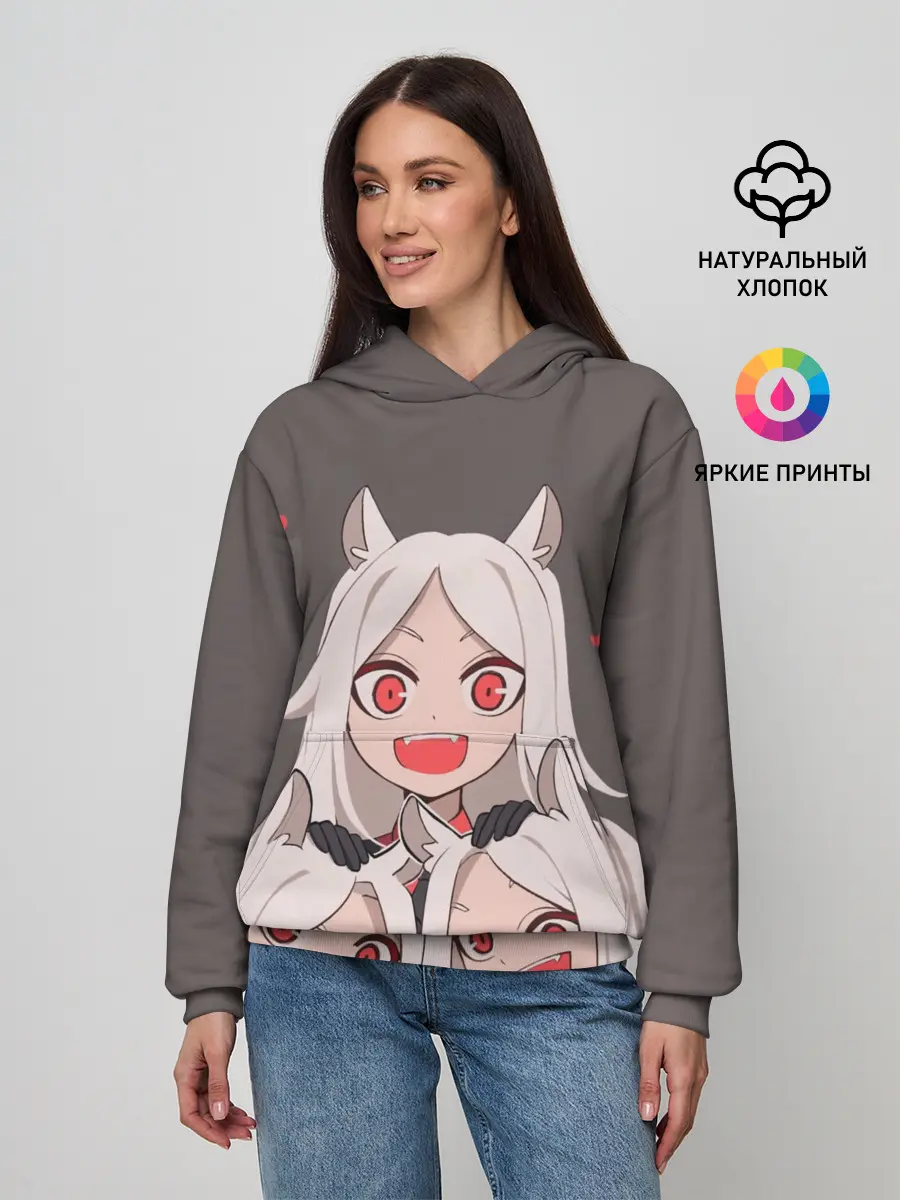 Женское худи / Cerberus с сердечками Helltaker