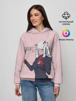 Женское худи / Malina текст Helltaker