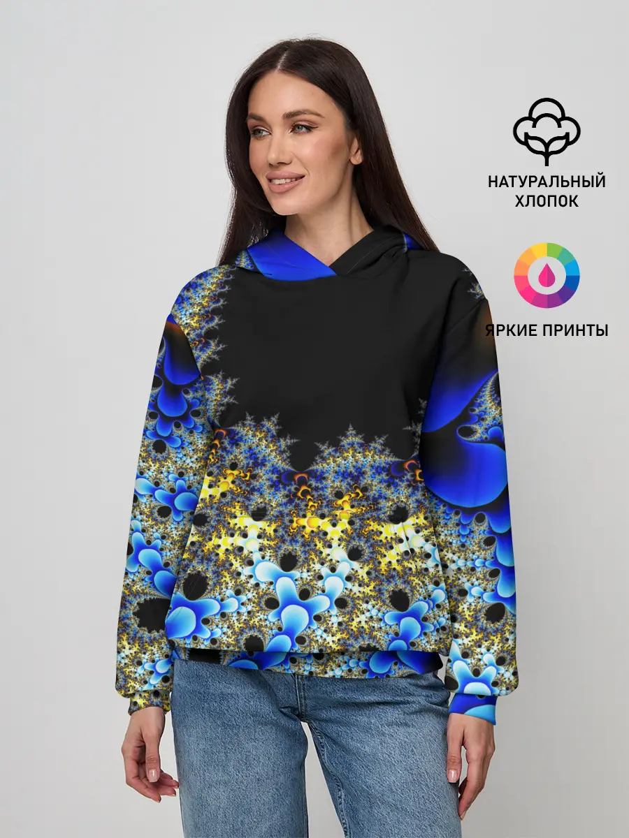 Женское худи / Фрактальная материя l Fractal