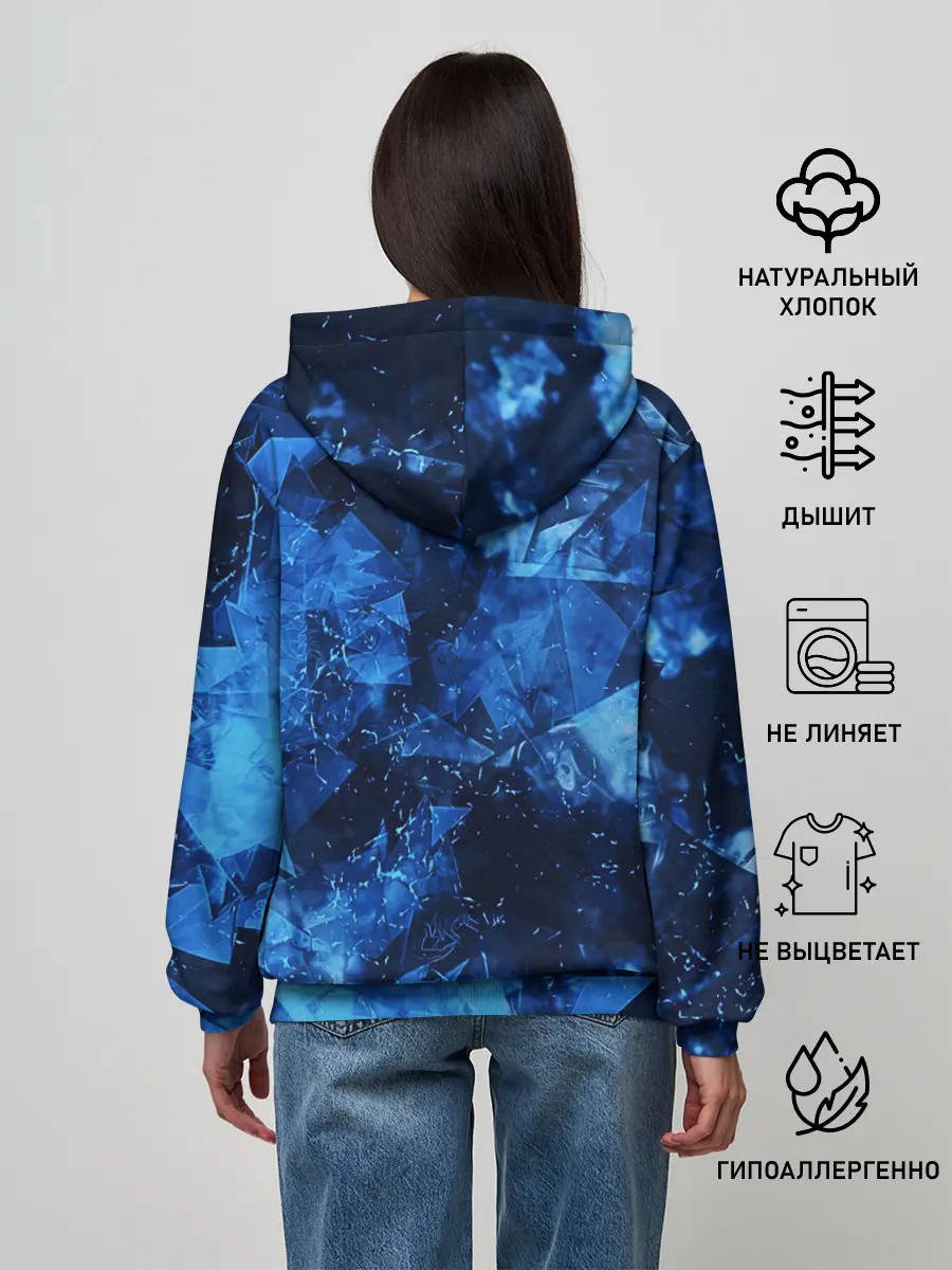 Женское худи / Blue Abstraction