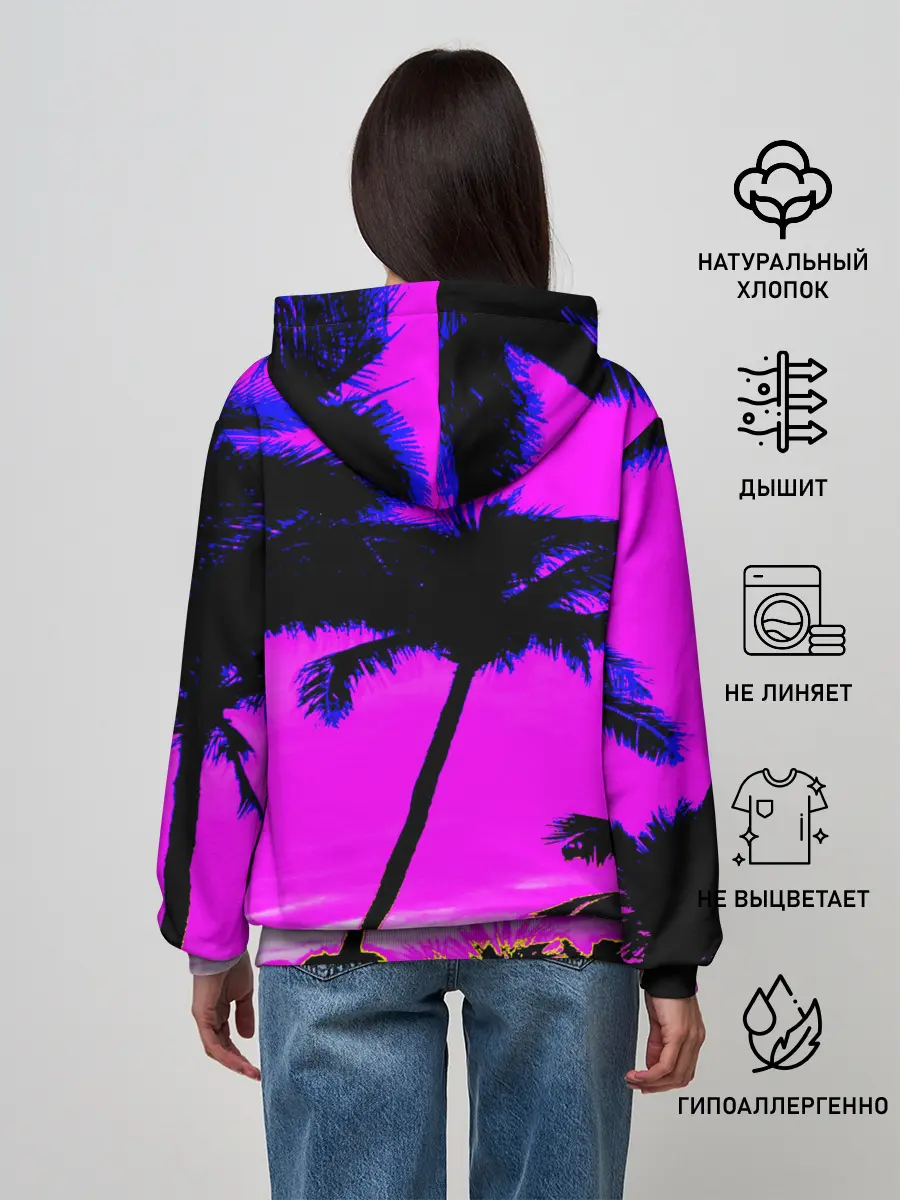 Женское худи / НЕОНОВЫЙ ЗАКАТ