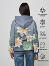 Женское худи / 3D стеклянные цветы