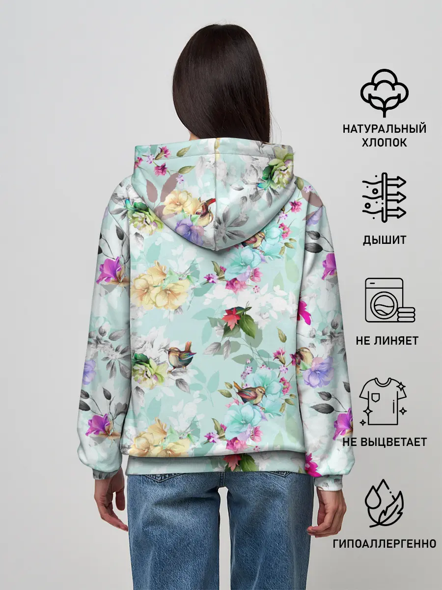 Женское худи / Весенние цветы