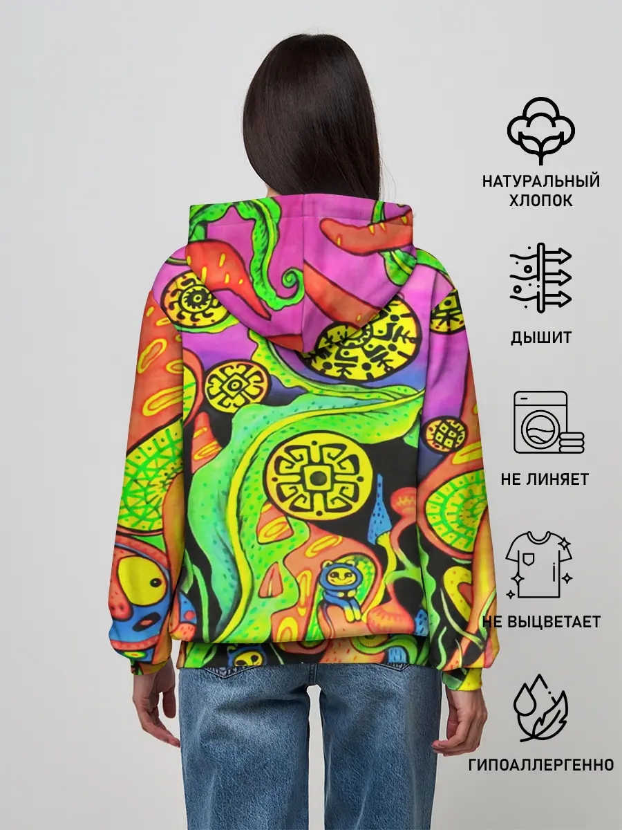 Женское худи / КИСЛОТА / КИСЛОТНЫЙ