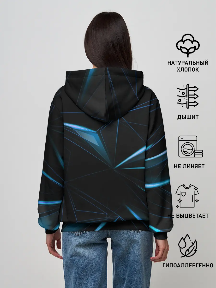 Женское худи / ТРАФАЛЬГАР ЛО. Металлический фон