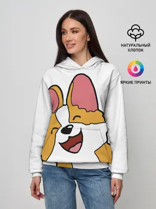 Женское худи / Счастливый песик