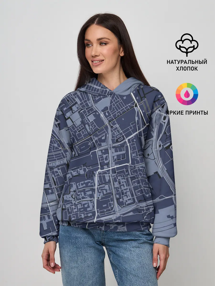 Женское худи / генплан города