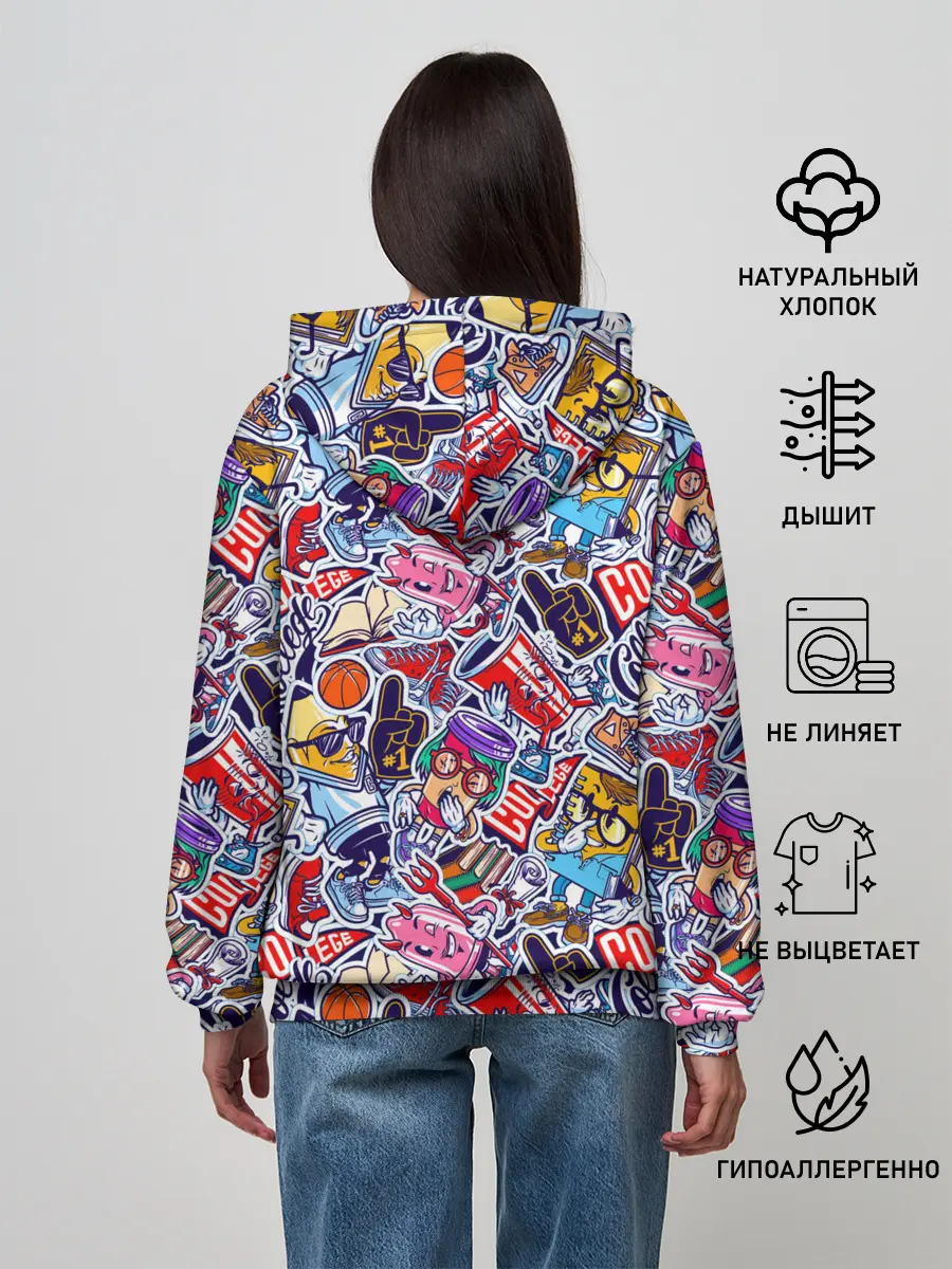 Женское худи / Стикерпак